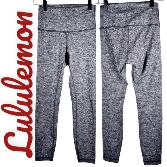 LULULEMON Wunder Under Gray Marled Legging, Size 4 - Picture 2 of 12